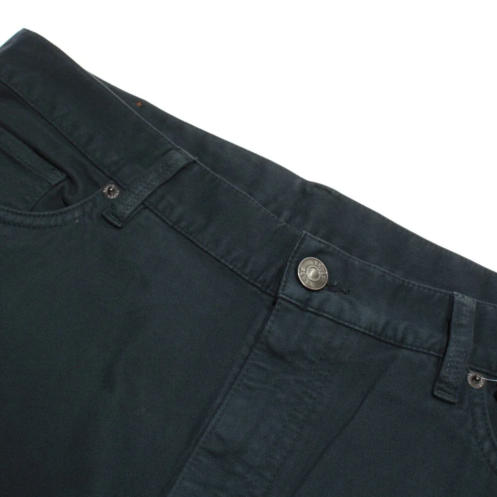 Zegna NWT Roccia 5 Pocket Jean Cut Trousers Size 34 R in Blue Cotton Blend